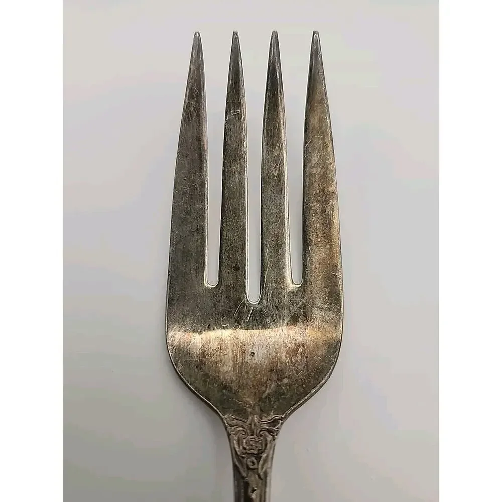 GRAND ELEGANCE Wm Rogers Mfg Co Extra Plate Cold Meat Serving Forks Silverplate